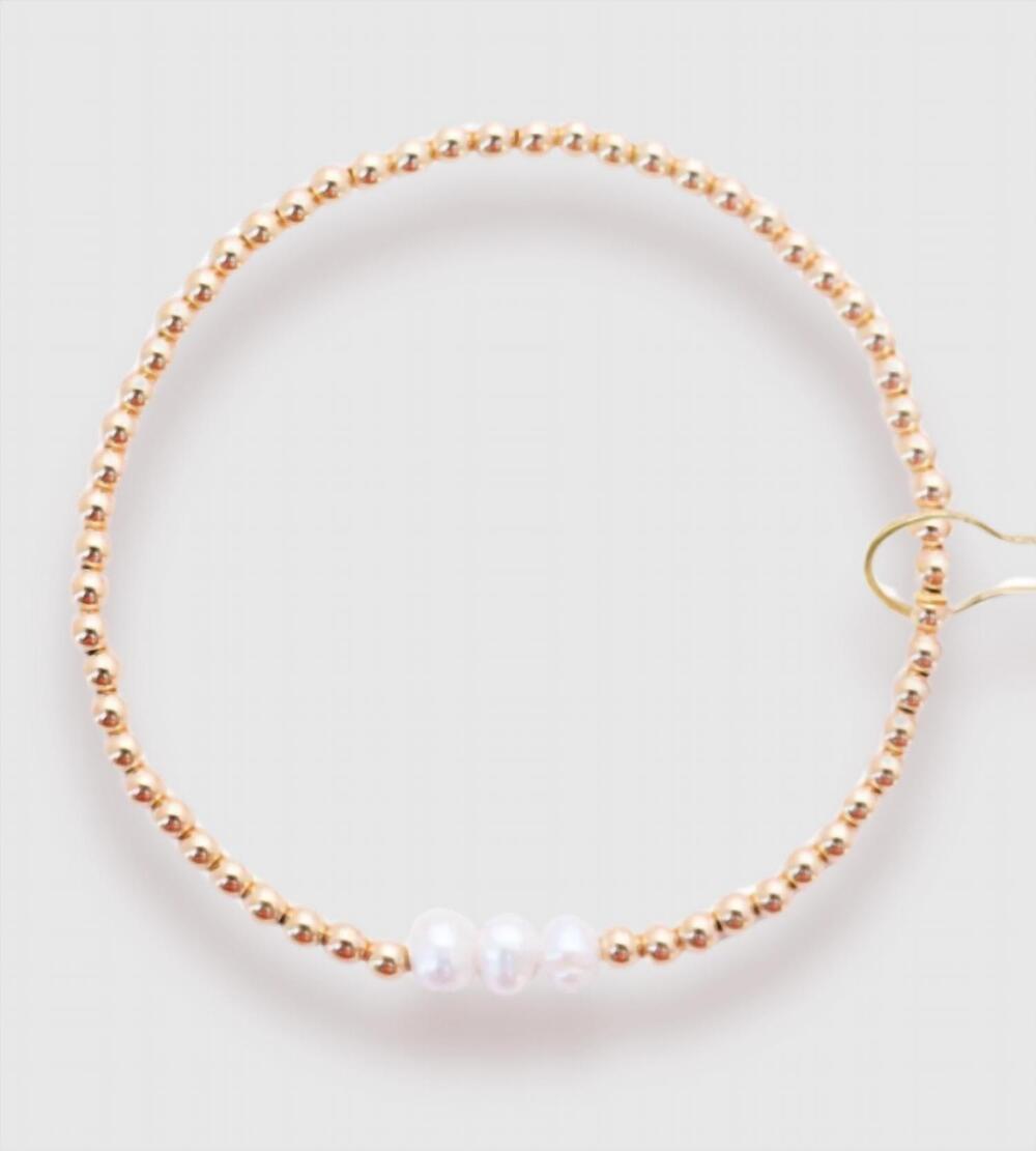 NEW BEADED BLONDES women's harper bracelet in gold